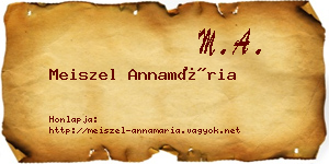 Meiszel Annamária névjegykártya